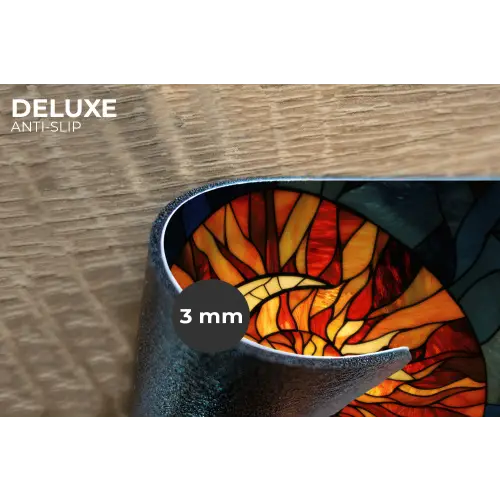 Mozaïek - Glas - Maan - Donkerblauw Placemat vinyl groot -closeup