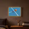 Basket - Bal - Blauw - Zwevend Light Box met batterij (Wandlamp) middel -sfeer4