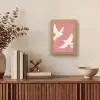 Duiven - Wit - Sierlijk Light Box met kabel (Tafellamp) klein -sfeer2