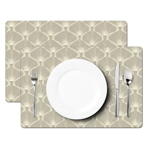 Paneel - Ginkgo - Zand Placemat vinyl groot 368 -zzsfeer2_Kitchenyeah-website