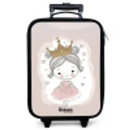 Prinses op gekleurde achtergrond met hartjes Kinderkoffer - Zwart klein -zzz_website3d