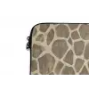 Giraf - Patroon - Beige - Bruin laptophoes neopreen klein 279 -detail