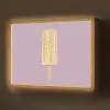 Beige - Ijsje - Spikkels Light Box met batterij (Wandlamp) middel -z3d_website