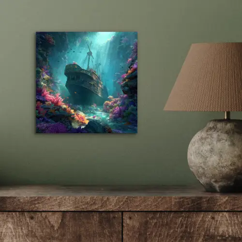 Schip - Hout - Koraalriffen - Zonlicht aluminium wit klein -sfeer2