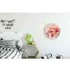 Orchidee - Bloemen - Roze - Bloemblaadjes Wandcirkel aluminium klein -kinderkamer