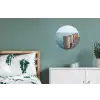 Houten steiger - Helderblauwe lucht Wandcirkel aluminium klein -slaapkamer