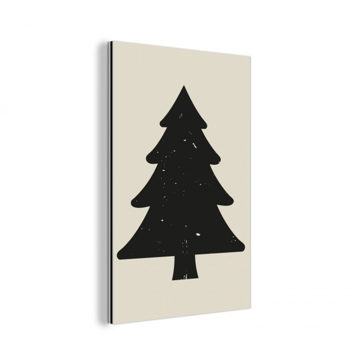 Kerstboom - Zwarte kerstboom - Boom - Japandi aluminium wit klein -3d