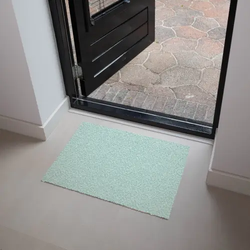 Turquoise - Patroon - Lijnen Deurmat klein 898 -sfeer5