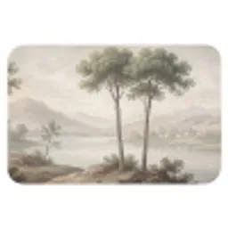 Bomen - Meer - Bergen - Illustratie Badmat klein -3d
