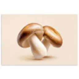 Champignons - Zacht - Beige poster papier klein -3d