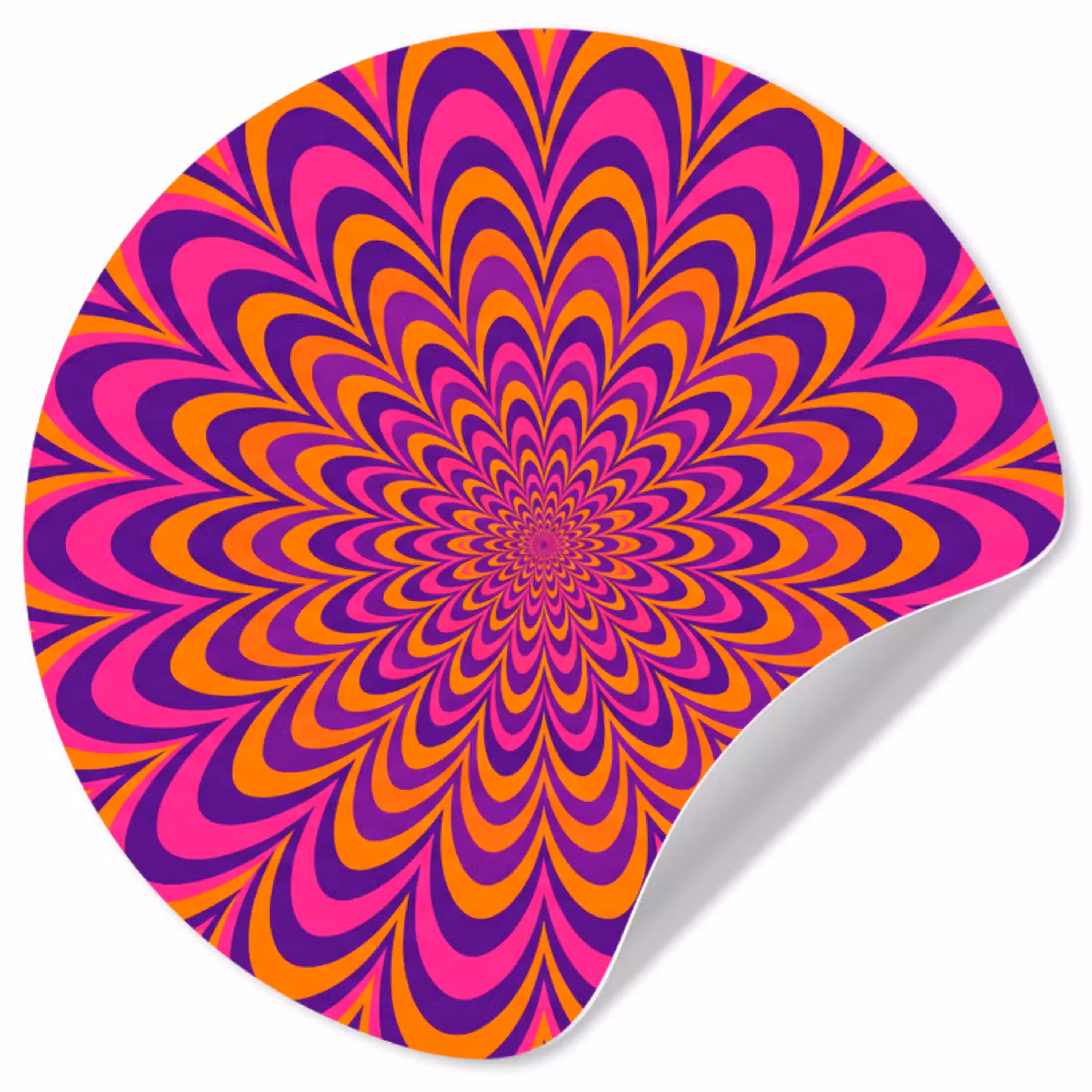 Patroon - Optisch - Kleurrijk Wandcirkel behangsticker klein -3d