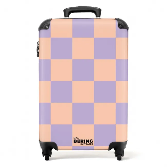 Suitcase - Squares - Purple/Orange