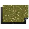 Landelijk - Bloemen -  Groen Inductie beschermer vinyl 3mm klein 276 -3d