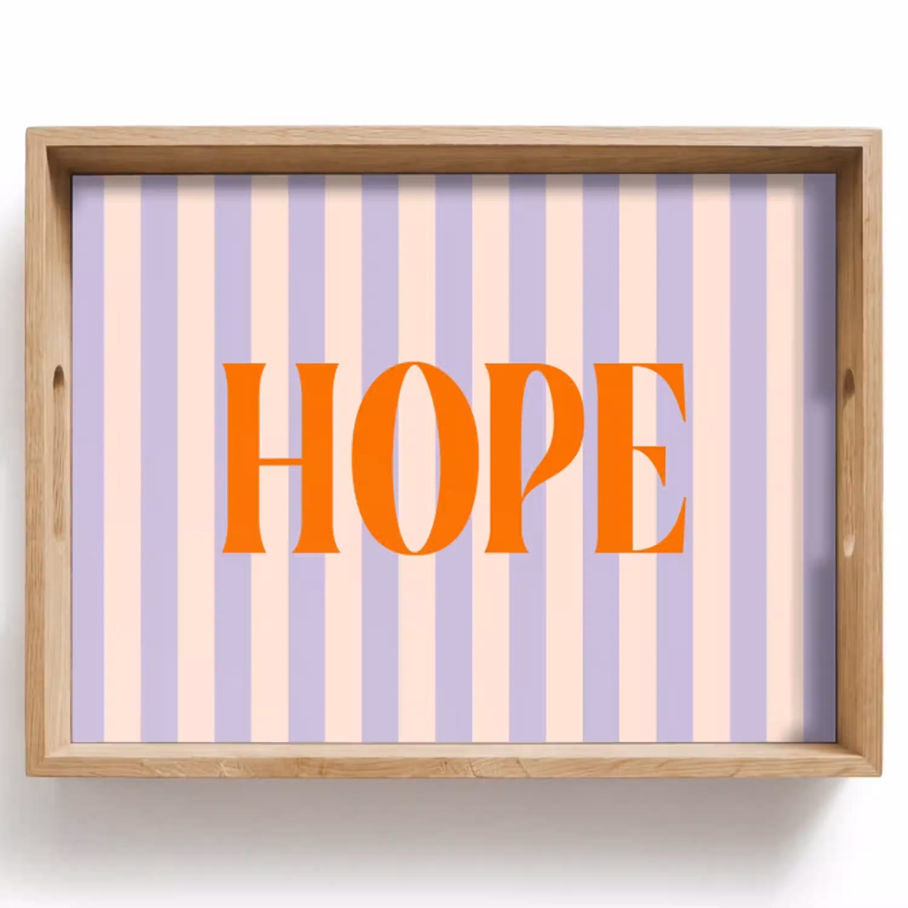 Lila - Oranje - Strepen - Hope Dienblad Rechthoek middel -z3d_shopping