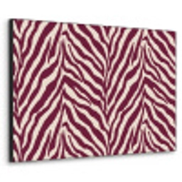 Zebra - Motief - Bordeaux - Rood Textielframe zwart klein 947 -3d