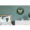 Sierlijk - Vlinder - Groen - Bladeren Wandcirkel aluminium klein -slaapkamer