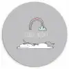 Unicorn - Regenboog - Kinderen - Quotes - Good night - Meisjes Wandcirkel kunststof plaat 5mm dik klein -3d