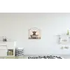 Schotse hooglander - Bad - Badkamer - Badkuip - Bruin - Horens textielposter latten blank klein -kinderkamer
