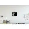 Dieren - Leeuw - Zwart - Wit - Portret textielposter latten blank klein -kinderkamer