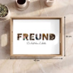 Freund - Buchstaben-Collage Dienblad Rechthoek middel -USP_Formaat