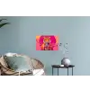 Tijger - Kimono - Planten - Roze Muursticker klein -plant