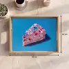 Taart - Edelstenen - Glitters - Roze Dienblad Rechthoek middel -USP_Formaat