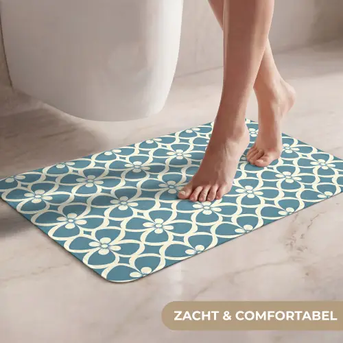 Patroon - Symmetrisch - Blauw WCmat klein 1009 -USP_ZachtNL