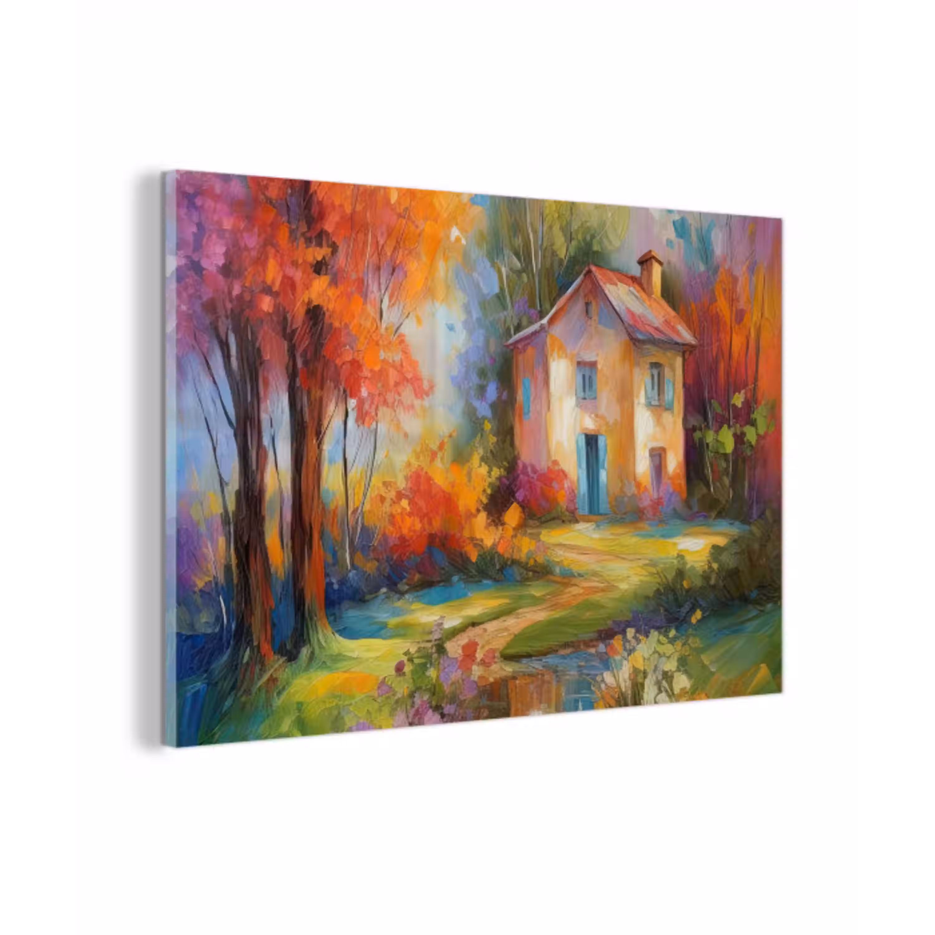 Landschap - Kleurrijk - Olieverf - Kunst plexiglas 5mm klein -z3d