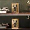Kreeft - Zwart - Goud - Luxe Light Box met kabel (Tafellamp) klein -sfeer3