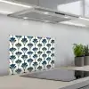 Klassiek - Motief - Blauw keuken achterwand spatscherm klein 900 -3d_schuin