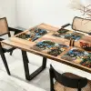 Huizen - Mozaïek - Sinaasappelbomen - Zee Placemat vinyl groot -zzsfeer4_Kitchenyeah-website