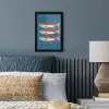 Vissen - Rood - Blauw fotolijst zwart zonder passe partout klein -sfeer3