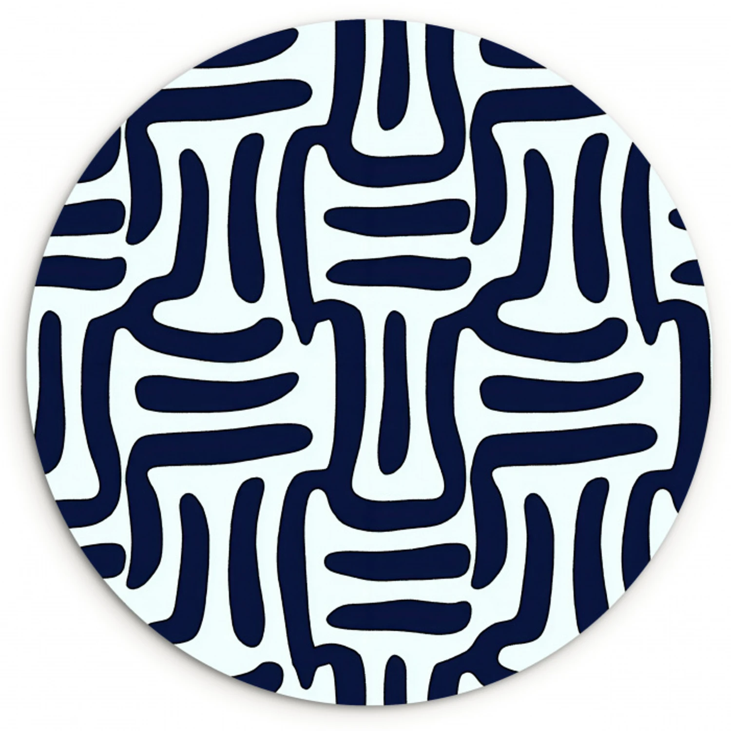 Abstract - Modern - Blauw Wandcirkel kunststof plaat 5mm dik klein 188 -3d