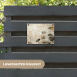 Bloemen - Japandi - Wabi sabi tuinposter los doek klein -sfeer3