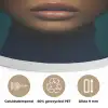 Vrouw - Vlinder - Bril - Blauw - Modern - Portret Akoestische PET Vilt - Rond klein -closeup_NL