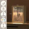 Hert - Graanveld - Bruin Light Box met kabel (Tafellamp) klein -USP_NL
