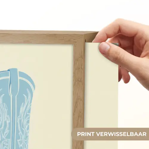 Illustratie - Cowboylaarzen - Patroon Light Box met batterij (Wandlamp) middel -USP_websiteprintNL