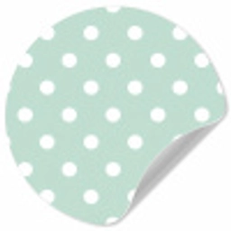 Klassiek - Polka - Groen Wandcirkel behangsticker klein 186 -3d