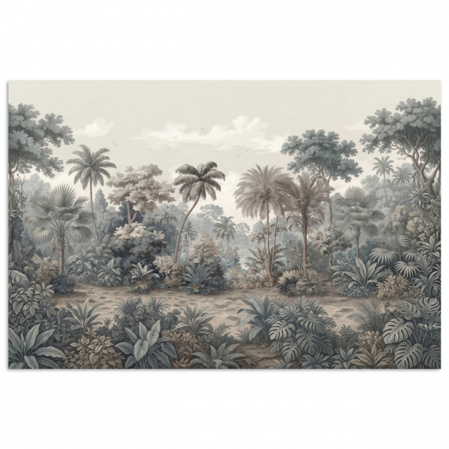 Tropisch - Landschap - Illustratie poster papier klein -3d