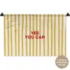 Strepen - Abstract - Yes you can - Rood Wandkleed katoen klein -t3d_DE