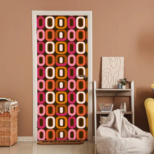 Modern - Retro - Kleurrijk deurposter klein 289 -sfeer1