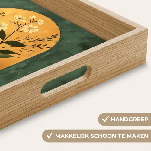 Plant - Bloemen - Wit Dienblad Rechthoek middel -USP_HandgreepNL