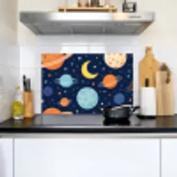 Ruimte - Planeten - Kleurrijk Inductie beschemer met haakjes klein -sfeer2