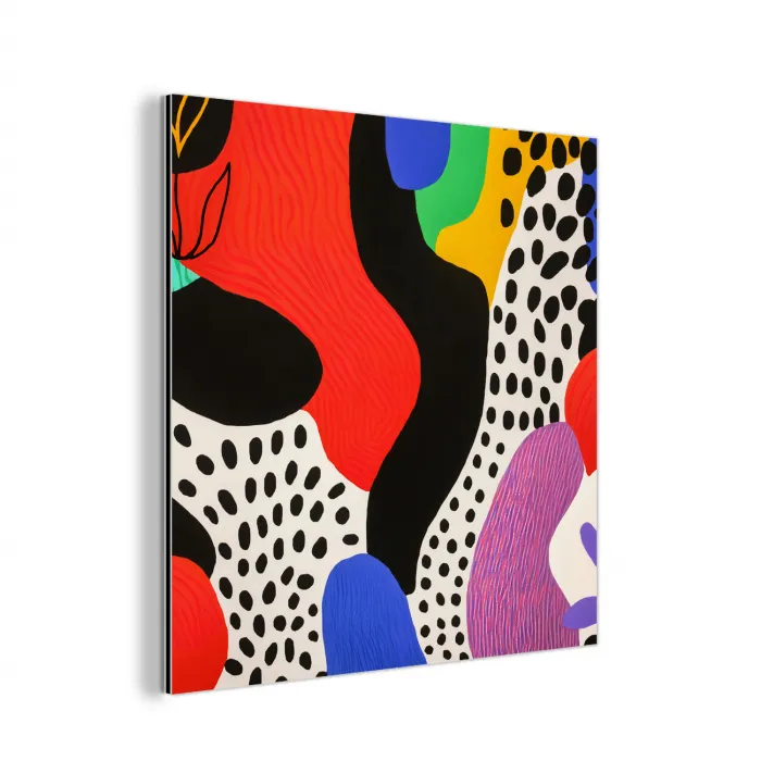 Abstract - Vormen - Kleuren - Stippen aluminium wit klein -3d