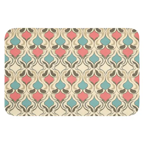 Barok - Retro - Kleurrijk WCmat klein 1009 -3d