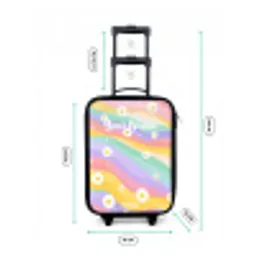 Madeliefjes op regenboogachtergrond Kinderkoffer - Zwart klein -productfoto_formaten