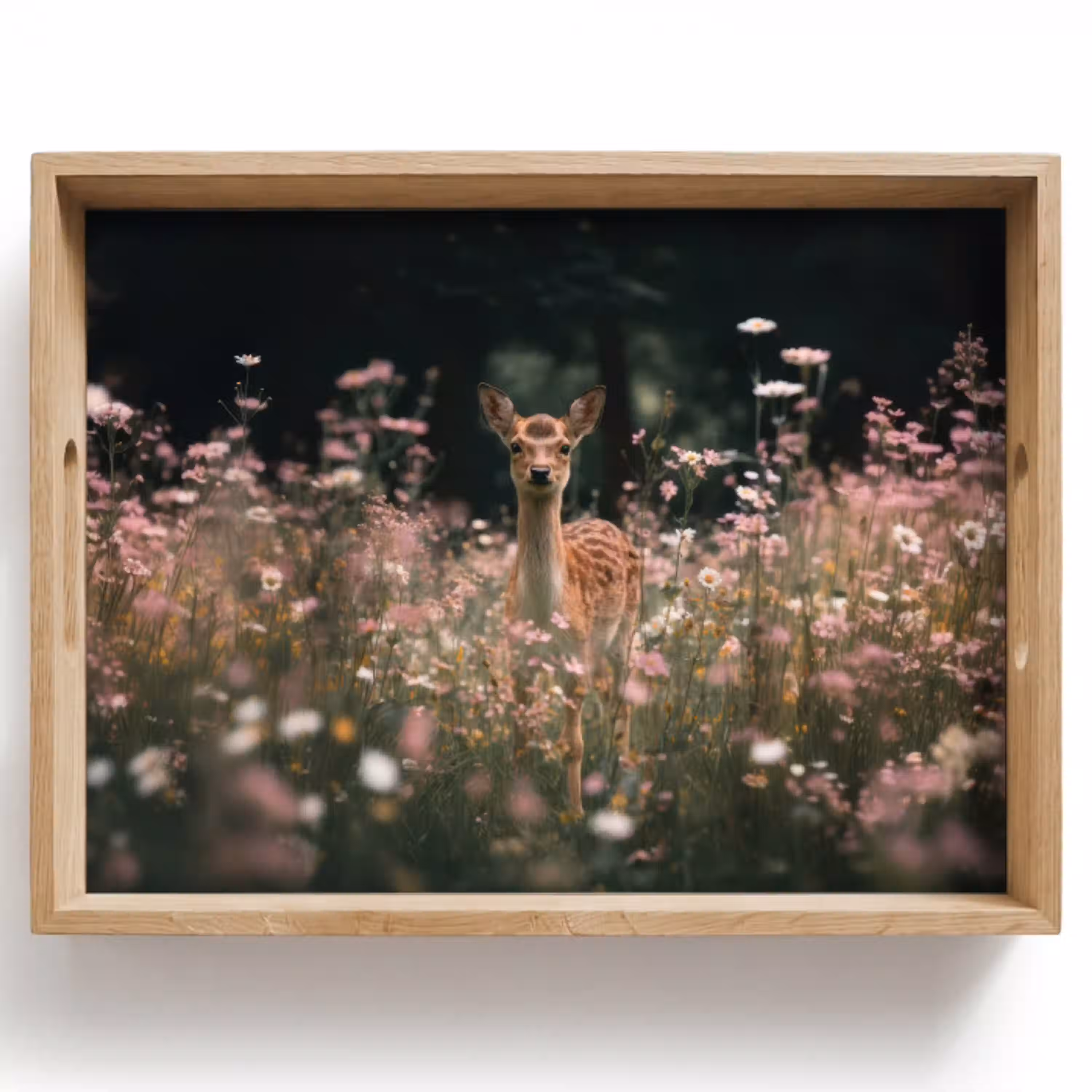 Hert - Wilde bloemen - Bos Dienblad Rechthoek middel -z3d_shopping