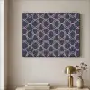 Modern - Patroon - Donkerblauw - Roze Textielframe - compleet frame klein 947 -sfeer2