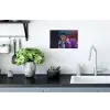 Expressief - Microfoon - Paars Muursticker klein -keuken