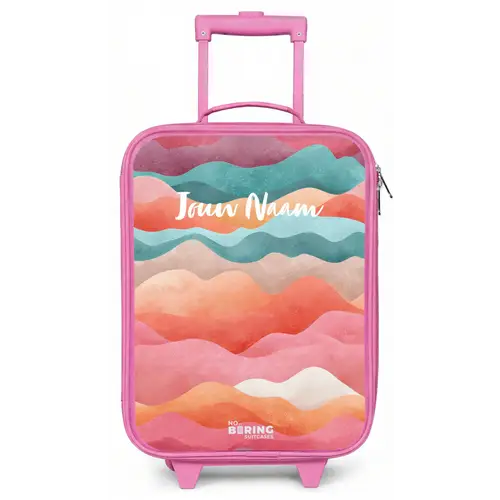 Abstracte golven Kinderkoffer - Roze klein -zz3dotto